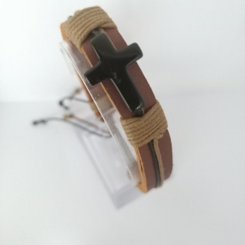 Leather Bracelet Agate...