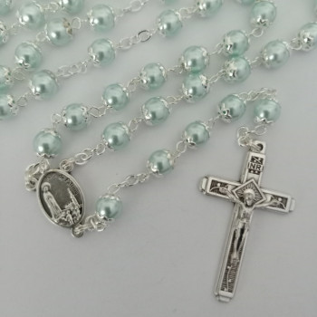 Rosary Faux Pearl Green