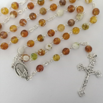 Rosary Agate Light Brown