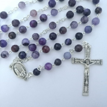 Rosary Agate Deep Purple