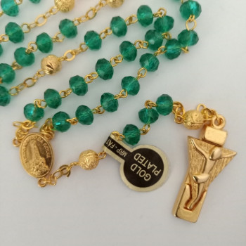 GP Rosary Crystal Emerald...