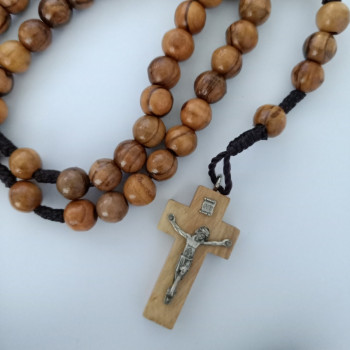 Olive Wood Rosary Corpus