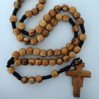 Olive Wood Rosary San Damiano