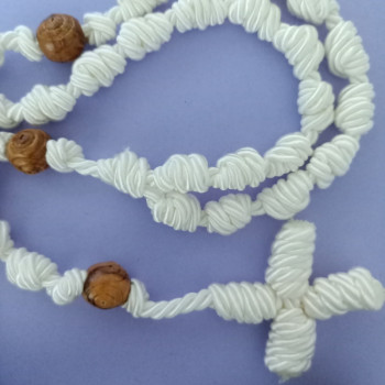 Rosary Franciscan Knot White